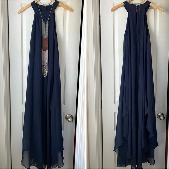 NWT Cocktail/Party/Wedding Guest Sheer Layared Maxi Dress - Picture 1 of 4